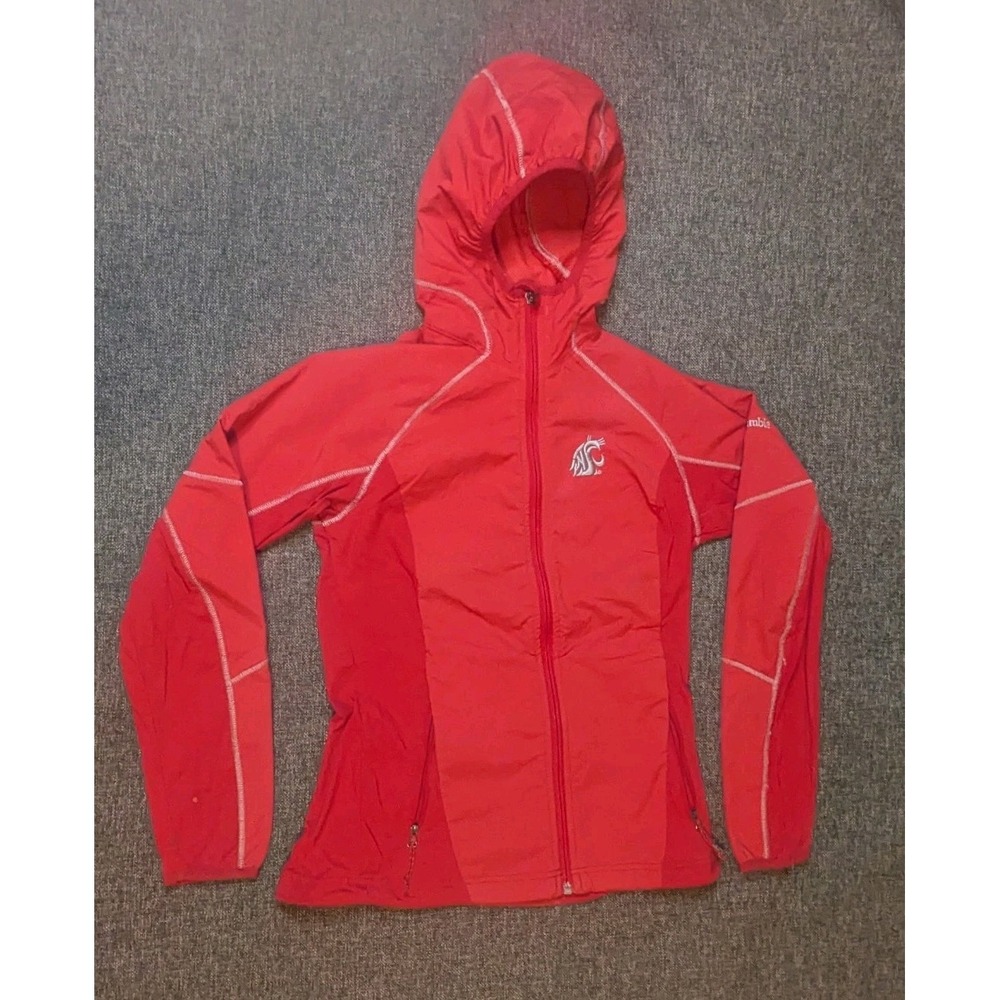 Columbia Washington State University WSU Cougars Full Zip Red Jacket Womens XS